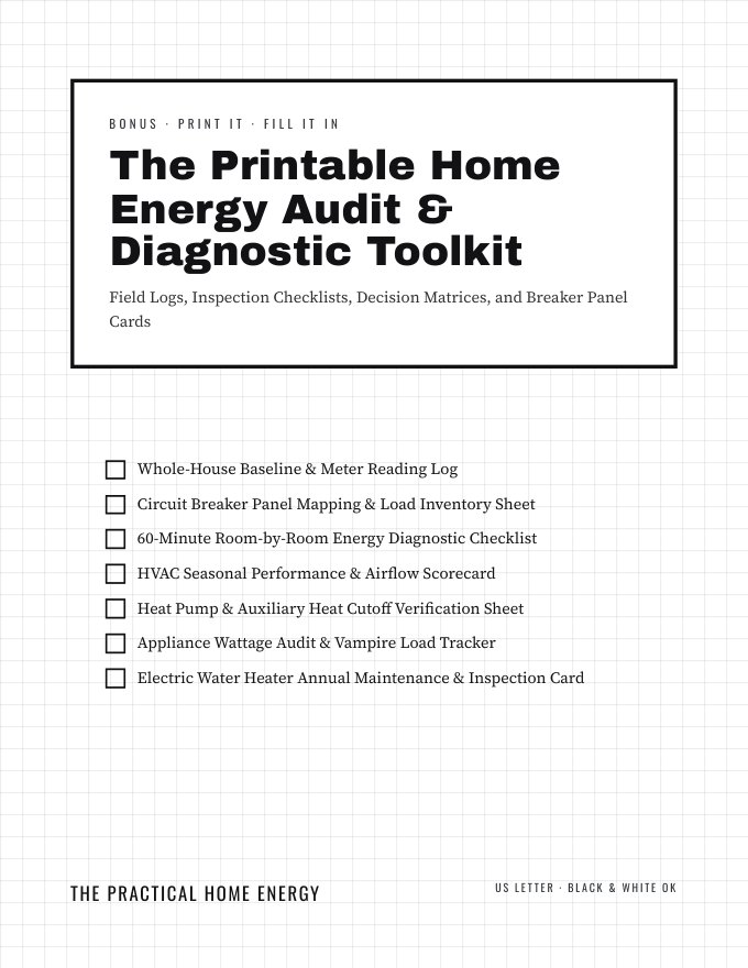 The Printable Home Energy Audit & Diagnostic Toolkit